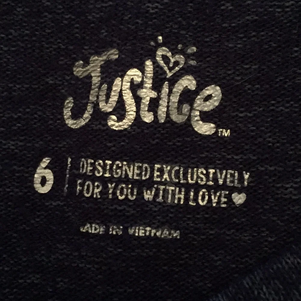 Justice long sleeve shirt blue lightweight size 6
